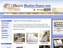 Tablet Screenshot of electricblanketdepot.com